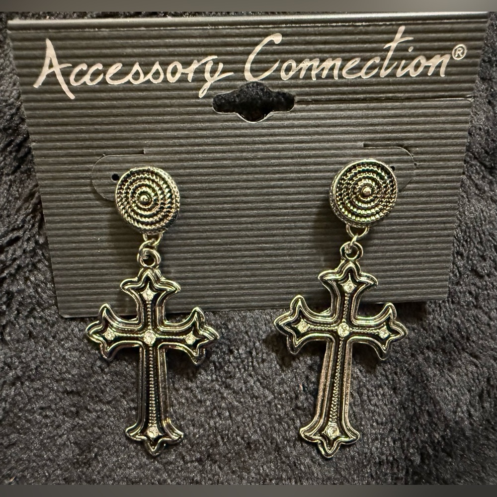Gold Cross Earrings